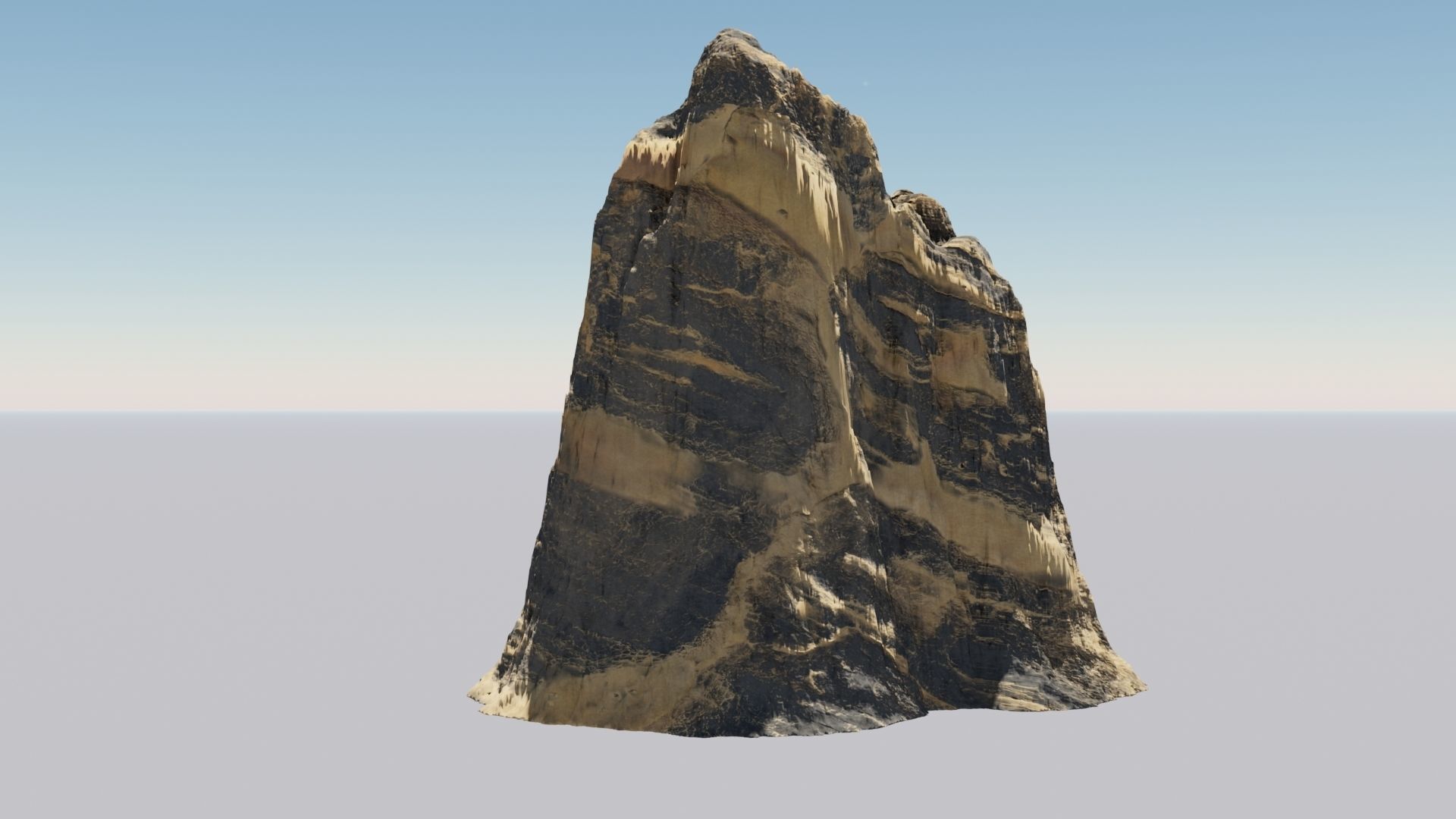 Desert rock Low-poly 3D model_2