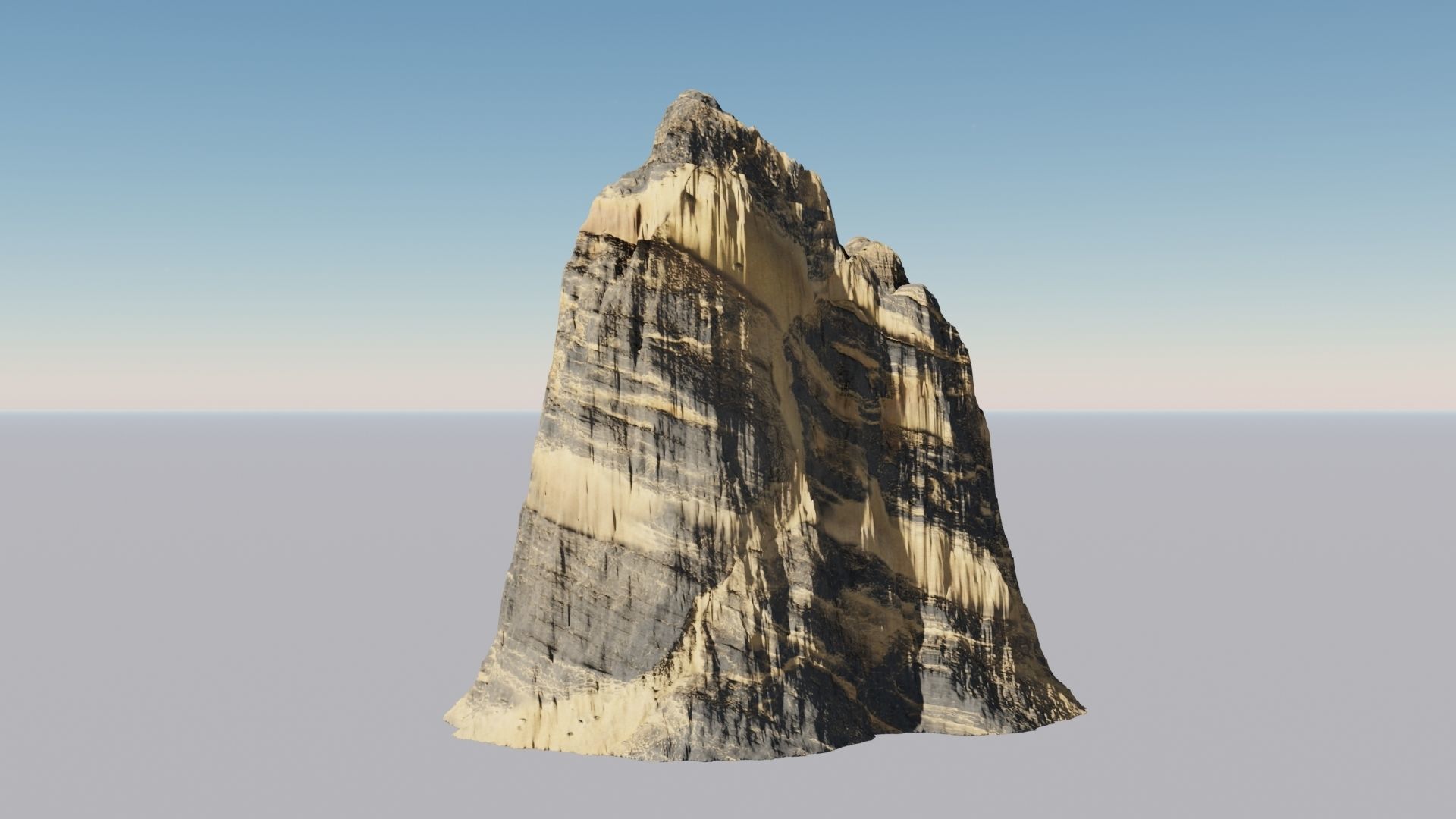 Desert rock Low-poly 3D model_3
