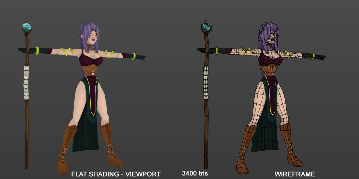 3D Characters Fantasy Low-poly 3D model_11