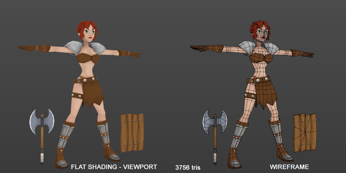 3D Characters Fantasy Low-poly 3D model_3