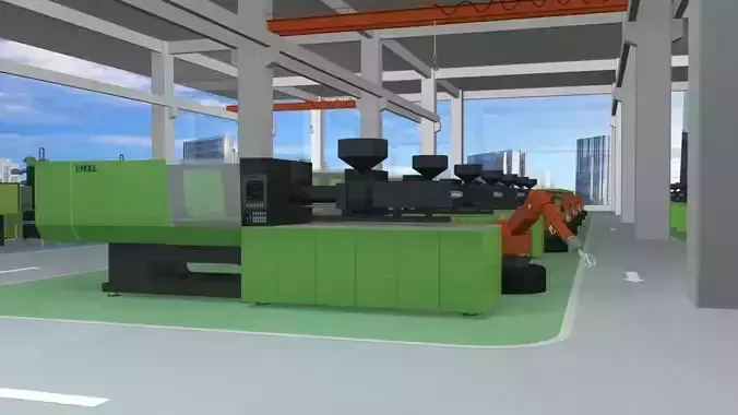 workshop factory 3D model
