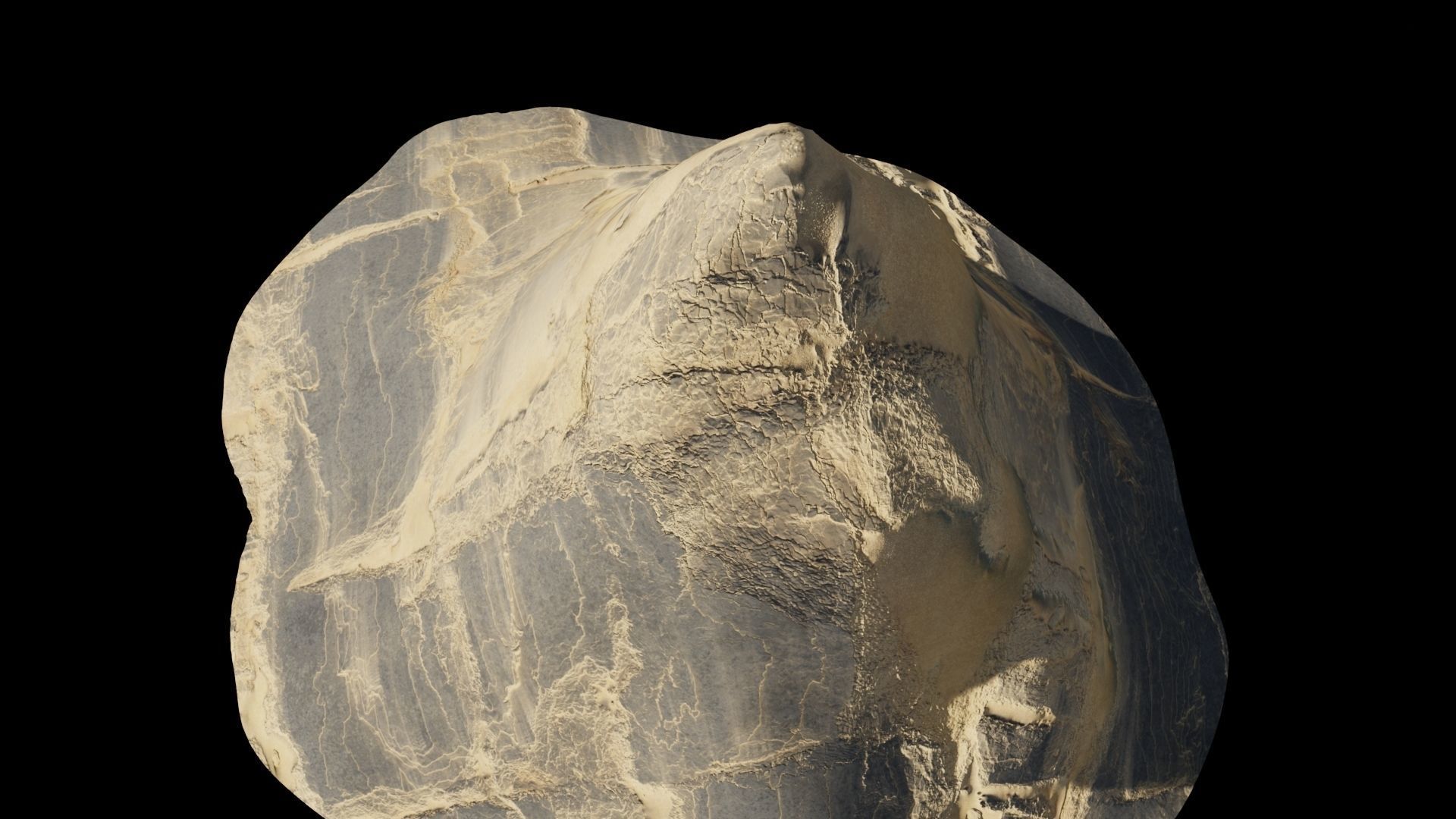 Desert rocks Low-poly 3D model_6