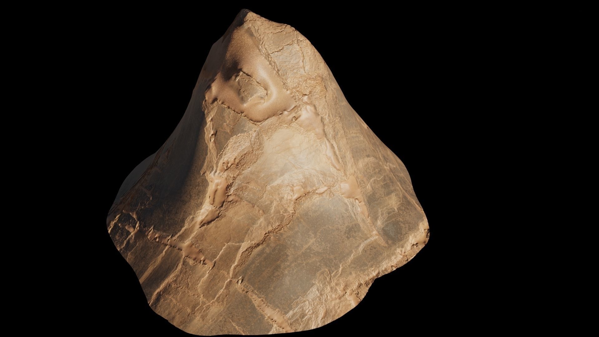 Desert rocks Low-poly 3D model_16