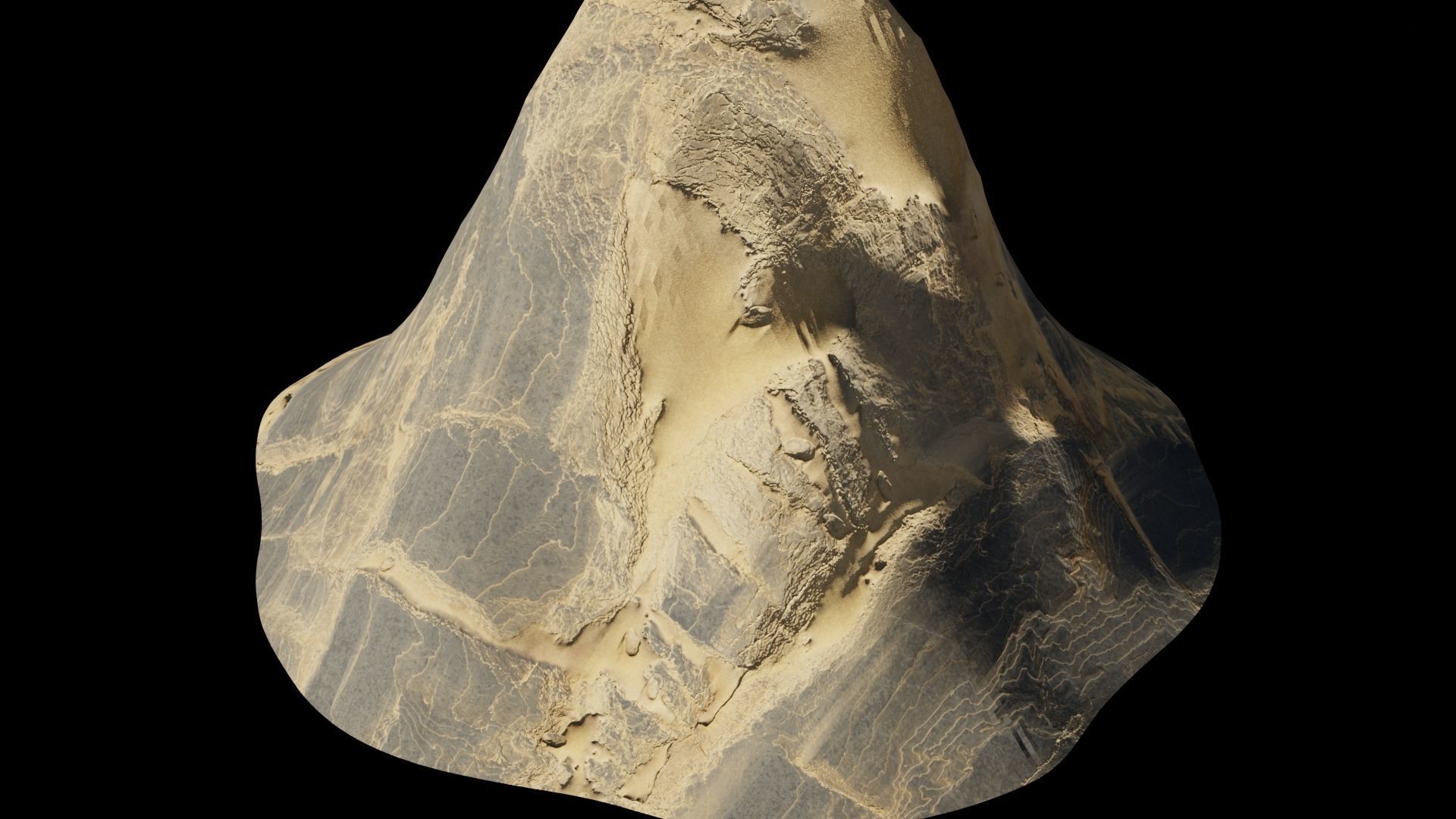 Desert rocks Low-poly 3D model_27