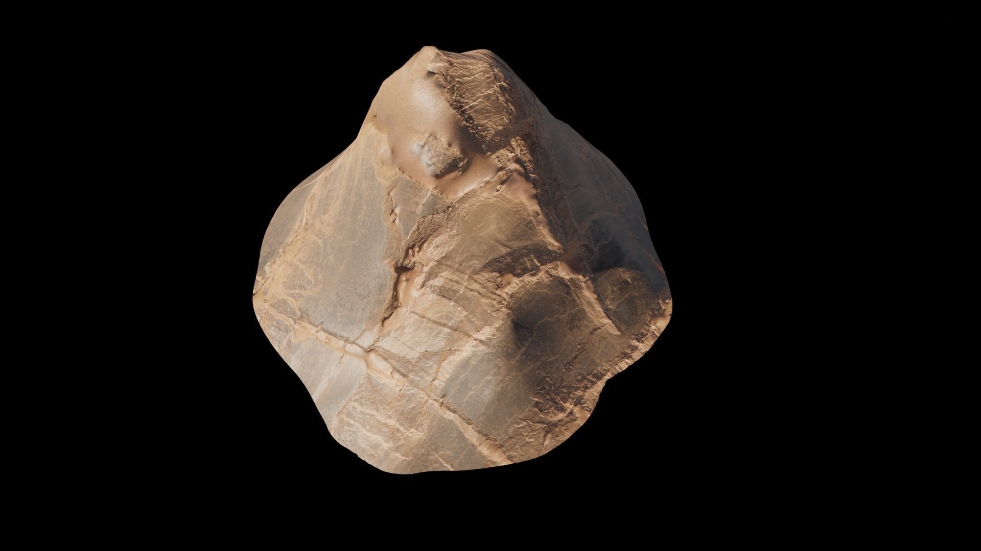 Desert rocks Low-poly 3D model_22