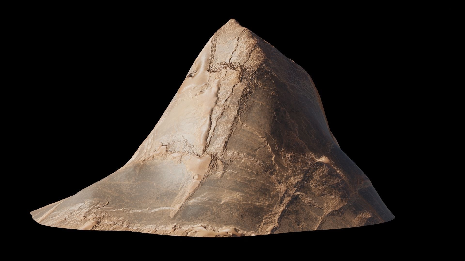 Desert rocks Low-poly 3D model_24