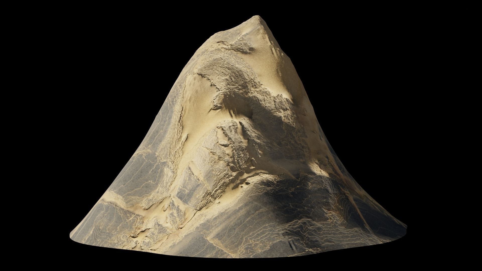 Desert rocks Low-poly 3D model_26