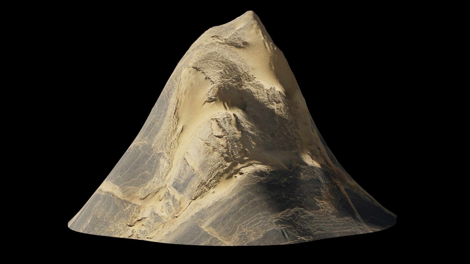 Desert rocks Low-poly 3D model_25