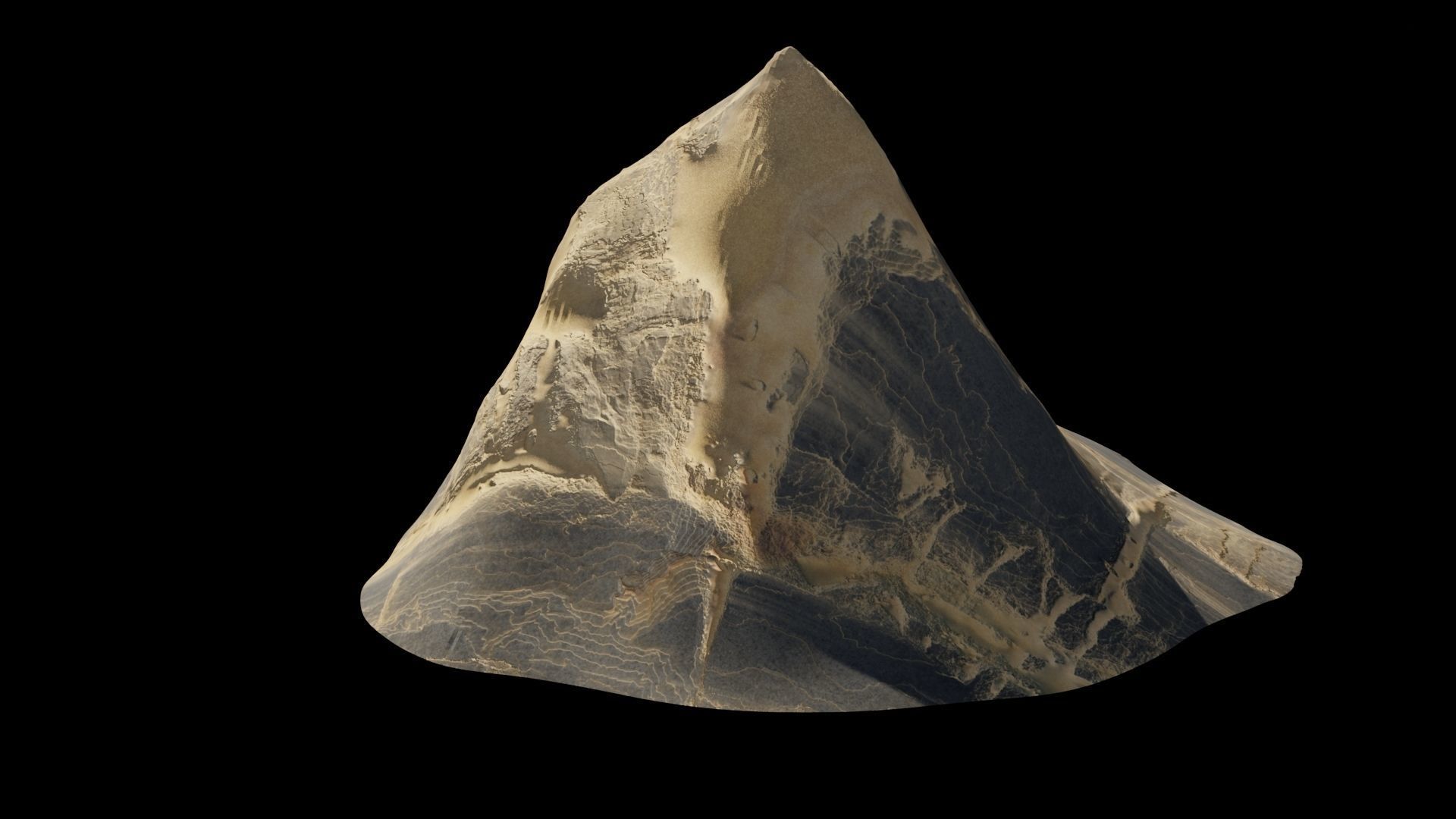 Desert rocks Low-poly 3D model_12