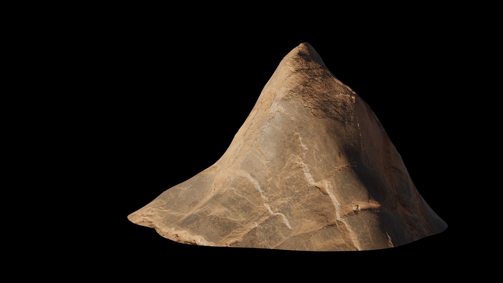 Desert rocks Low-poly 3D model_15