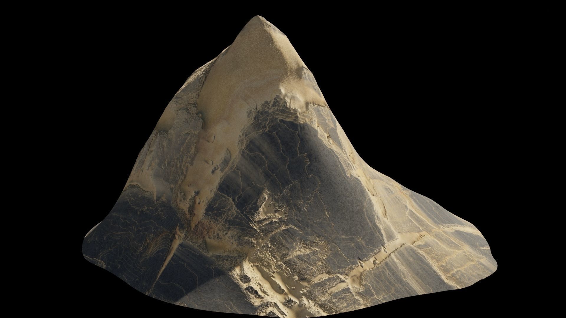 Desert rocks Low-poly 3D model_14