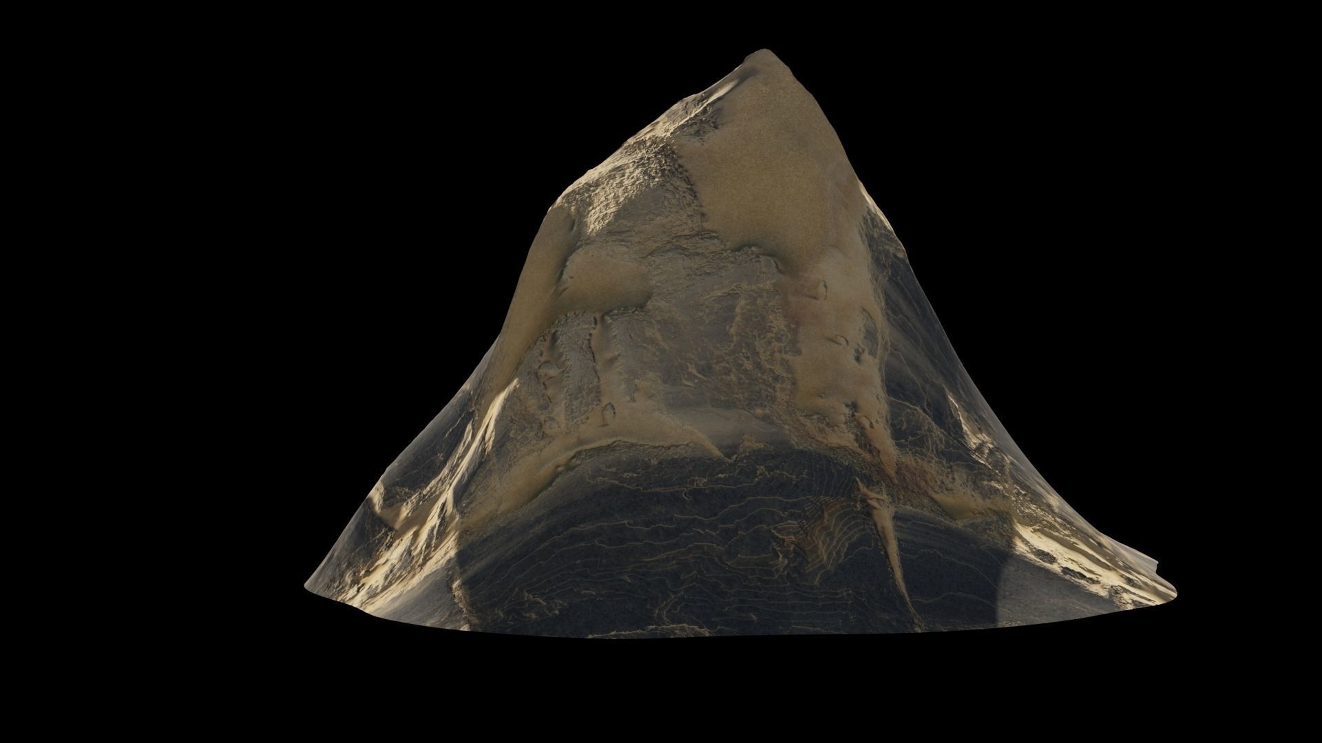 Desert rocks Low-poly 3D model_13