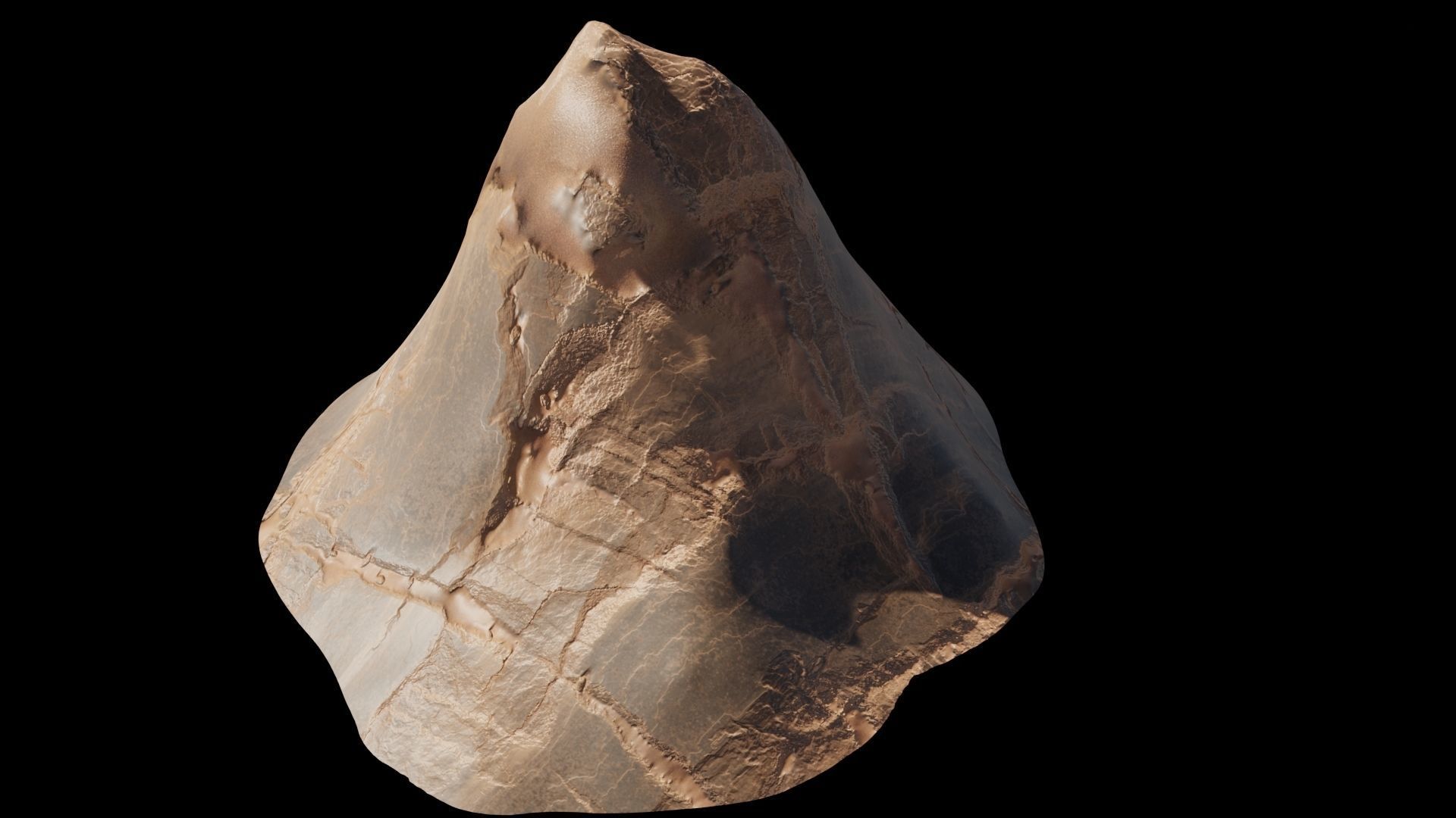 Desert rocks Low-poly 3D model_17