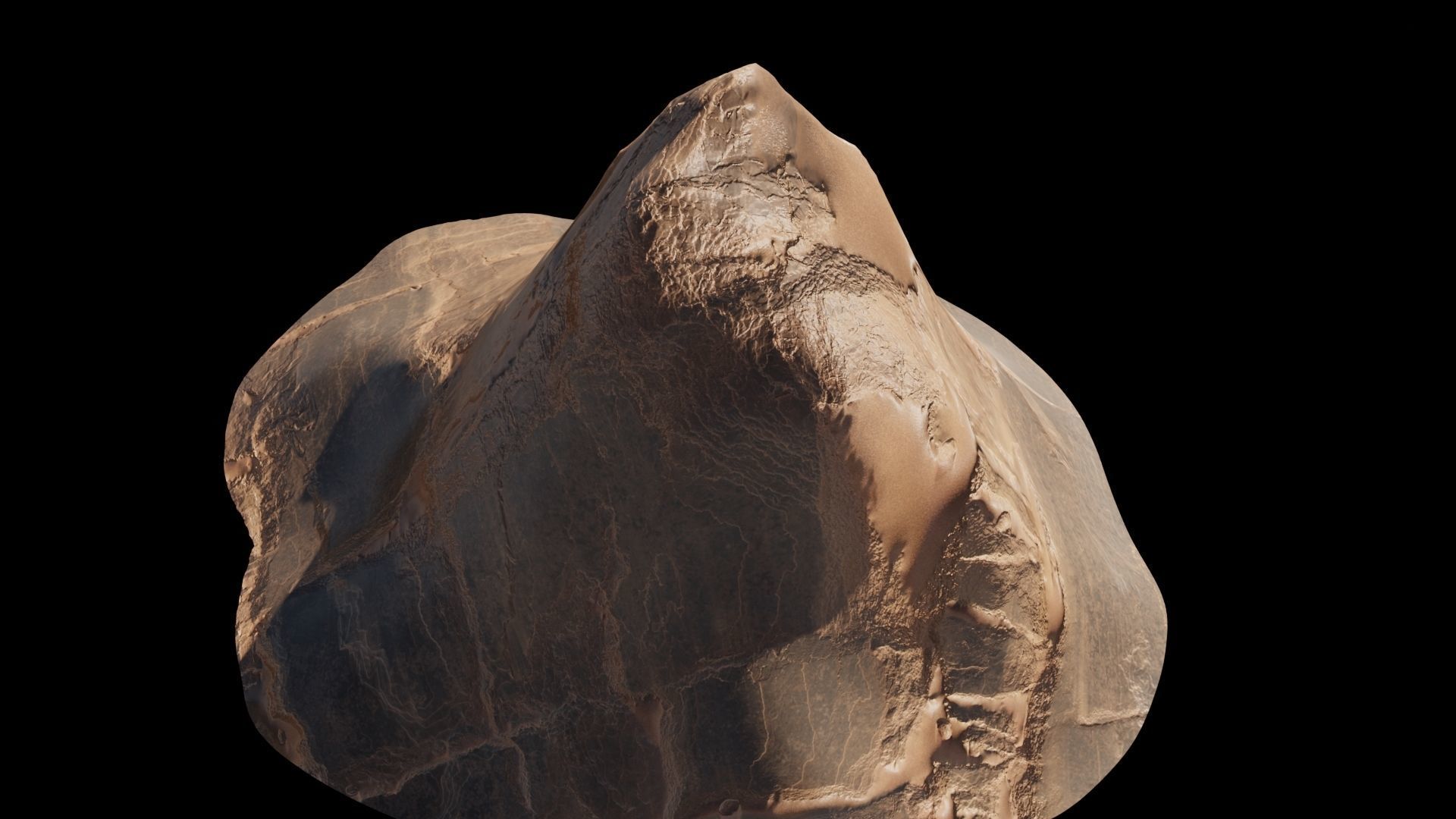 Desert rocks Low-poly 3D model_19