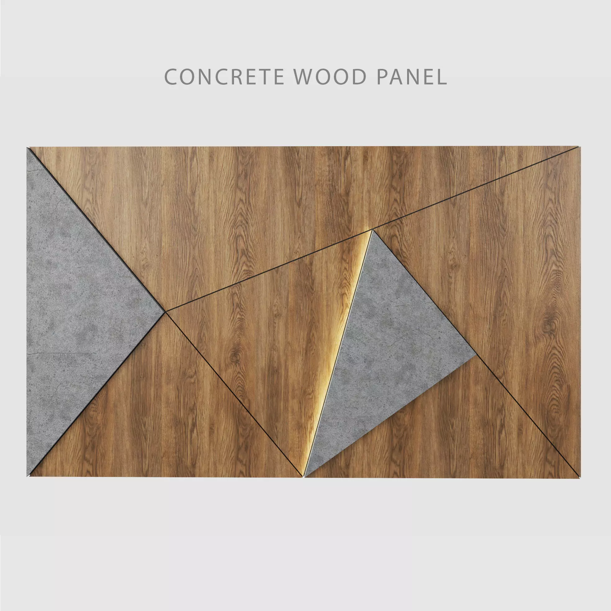 Concrete Wood Panel 3 3D model