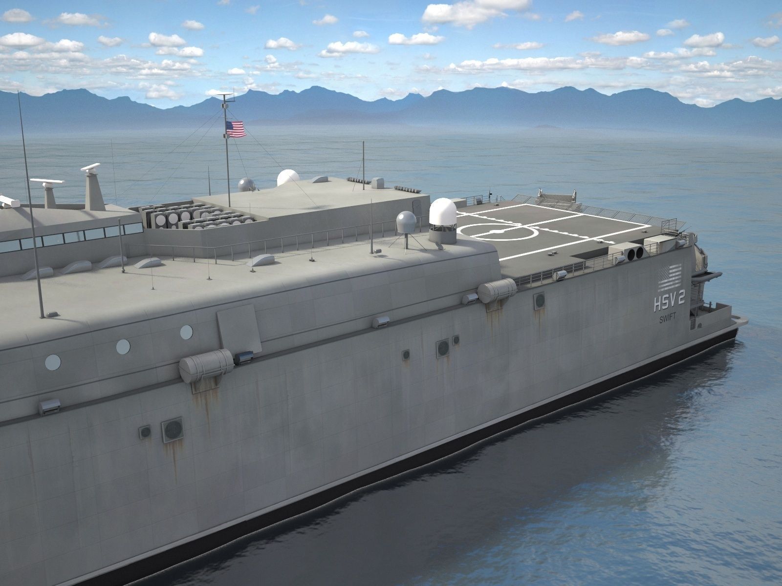 US Navy HSV-2 Swift ship 3D model_3