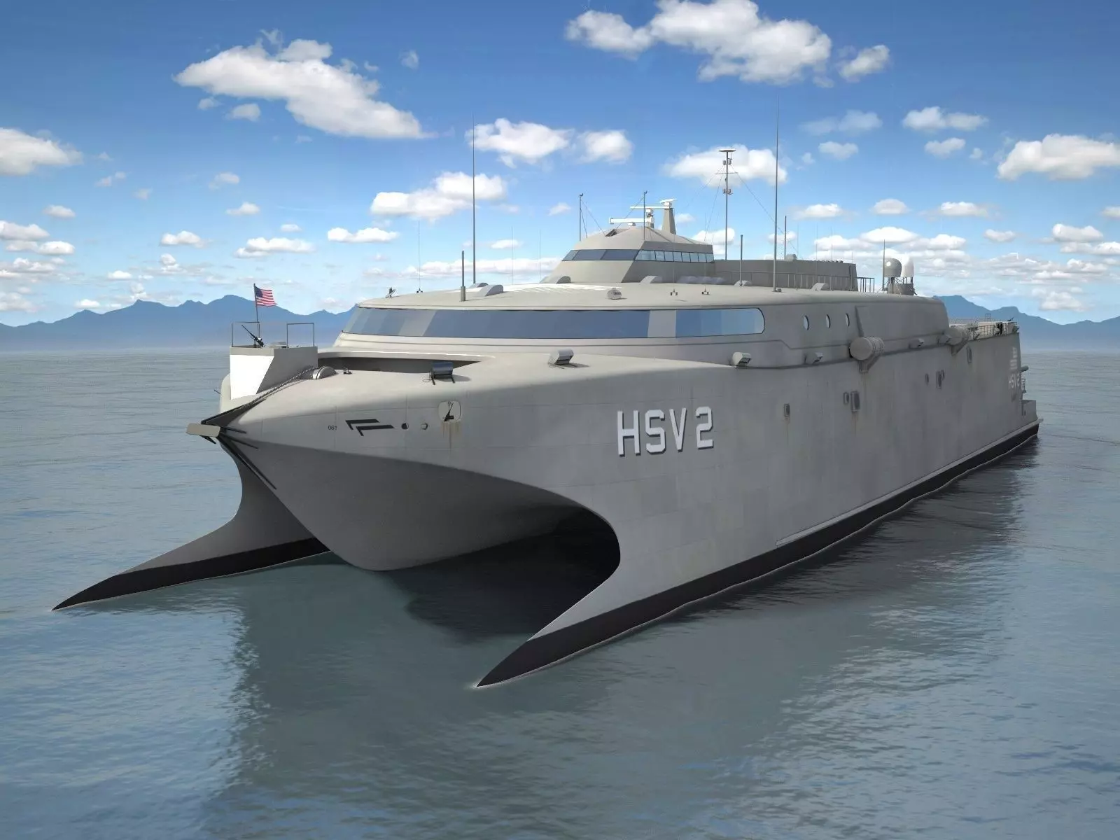 US Navy HSV-2 Swift ship 3D model_0