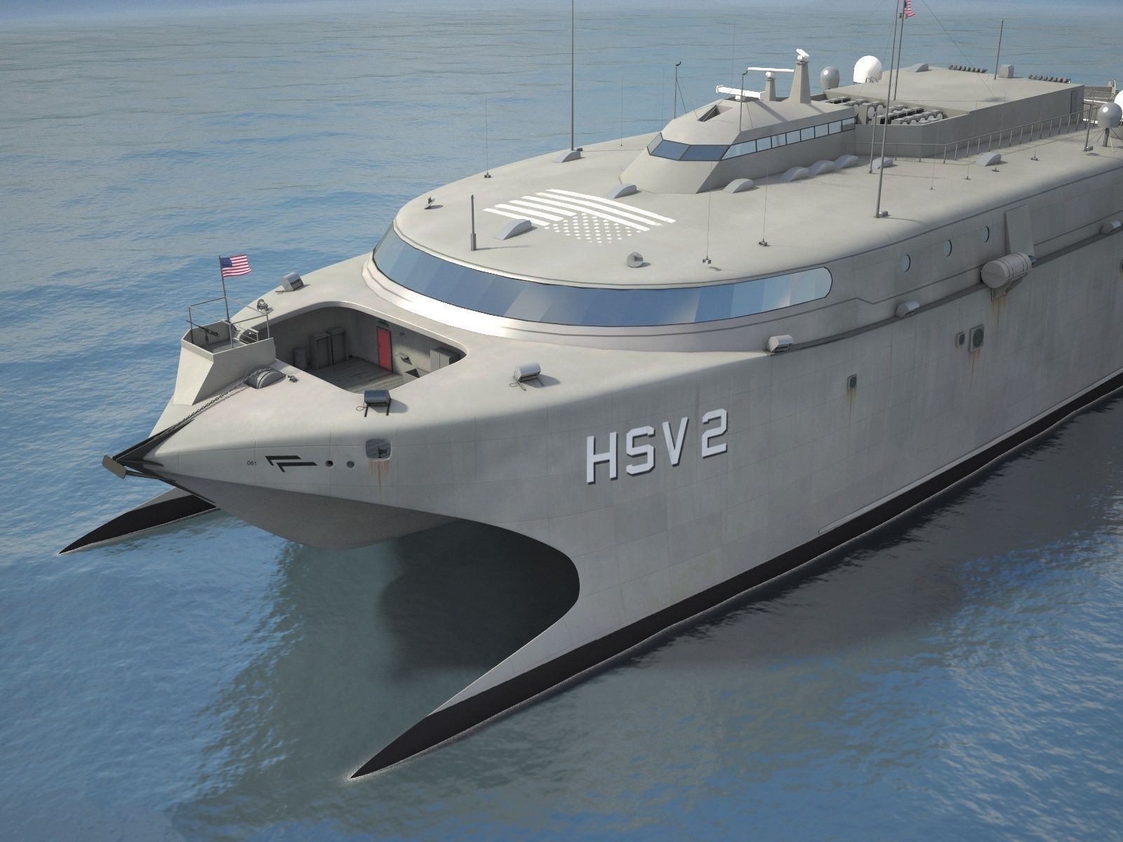 US Navy HSV-2 Swift ship 3D model_1