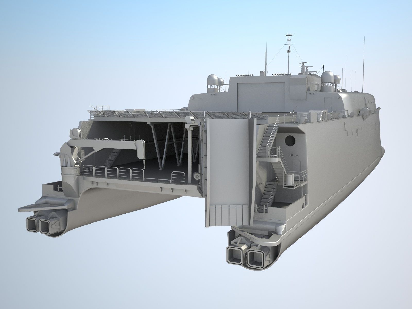 US Navy HSV-2 Swift ship 3D model_14