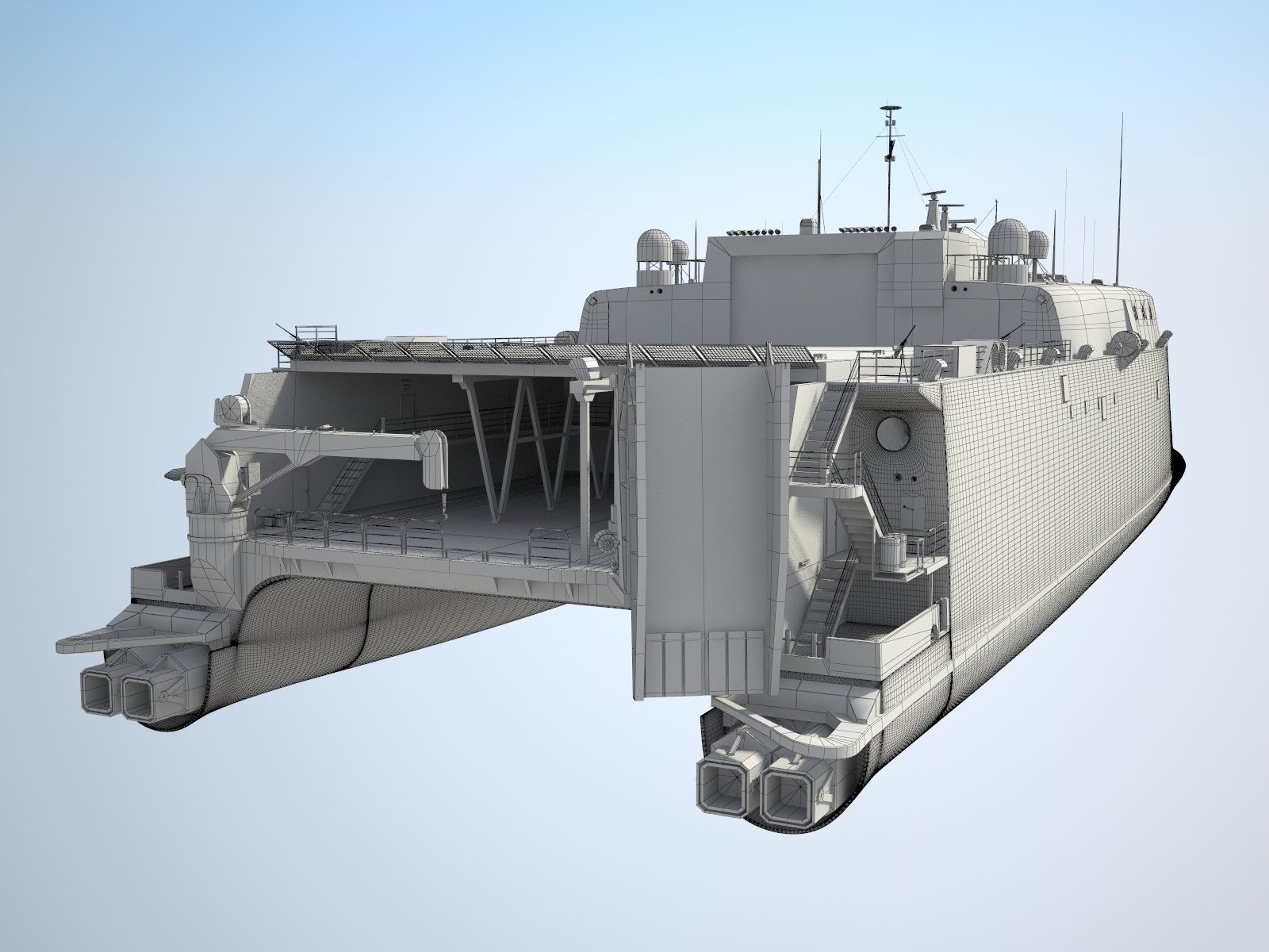 US Navy HSV-2 Swift ship 3D model_18