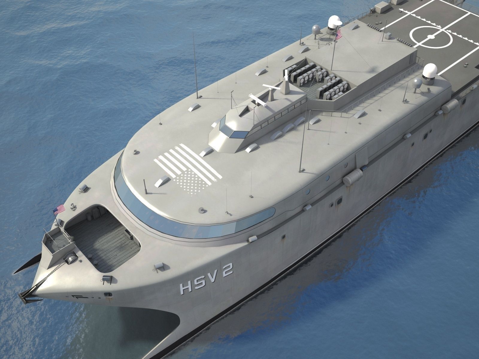 US Navy HSV-2 Swift ship 3D model_10