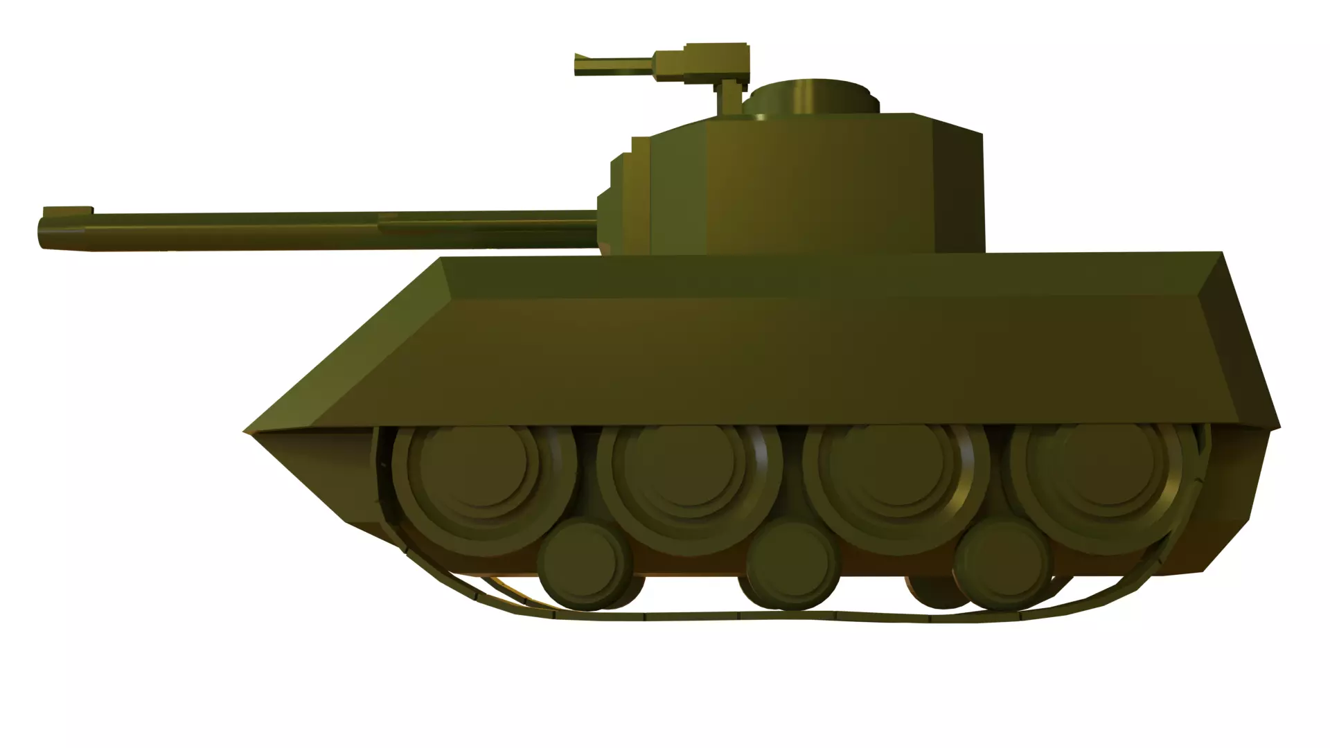 lowpoly tank Free low-poly 3D model