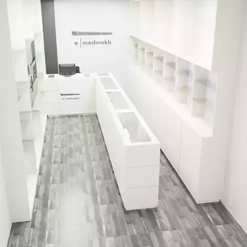 3D Office pharmacy with shelves and counters