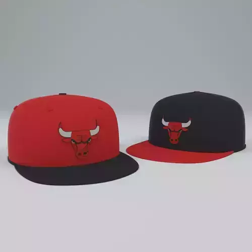 Chicago Bulls Baseball Cap 3D model