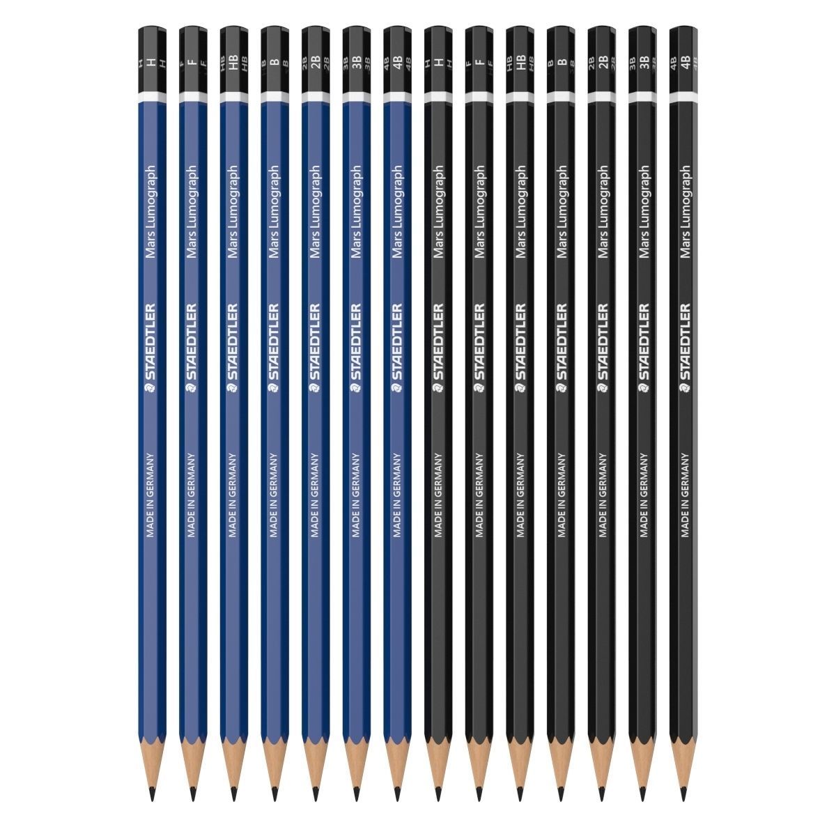 Pencil Set - Black - Blue 3D model_2