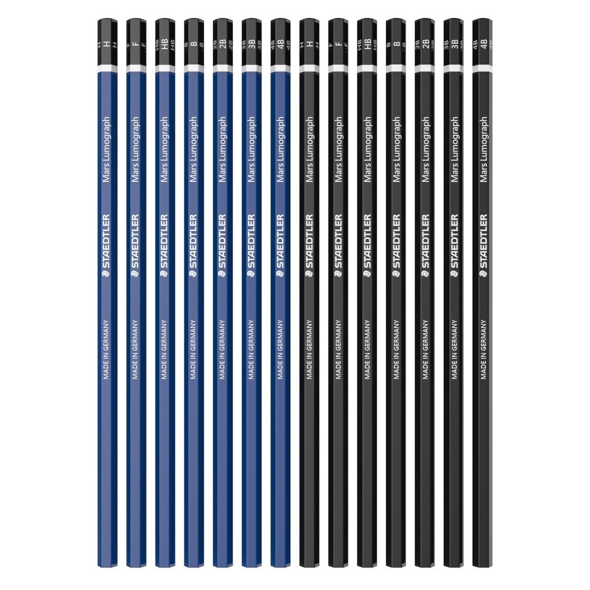 Pencil Set - Black - Blue 3D model_3