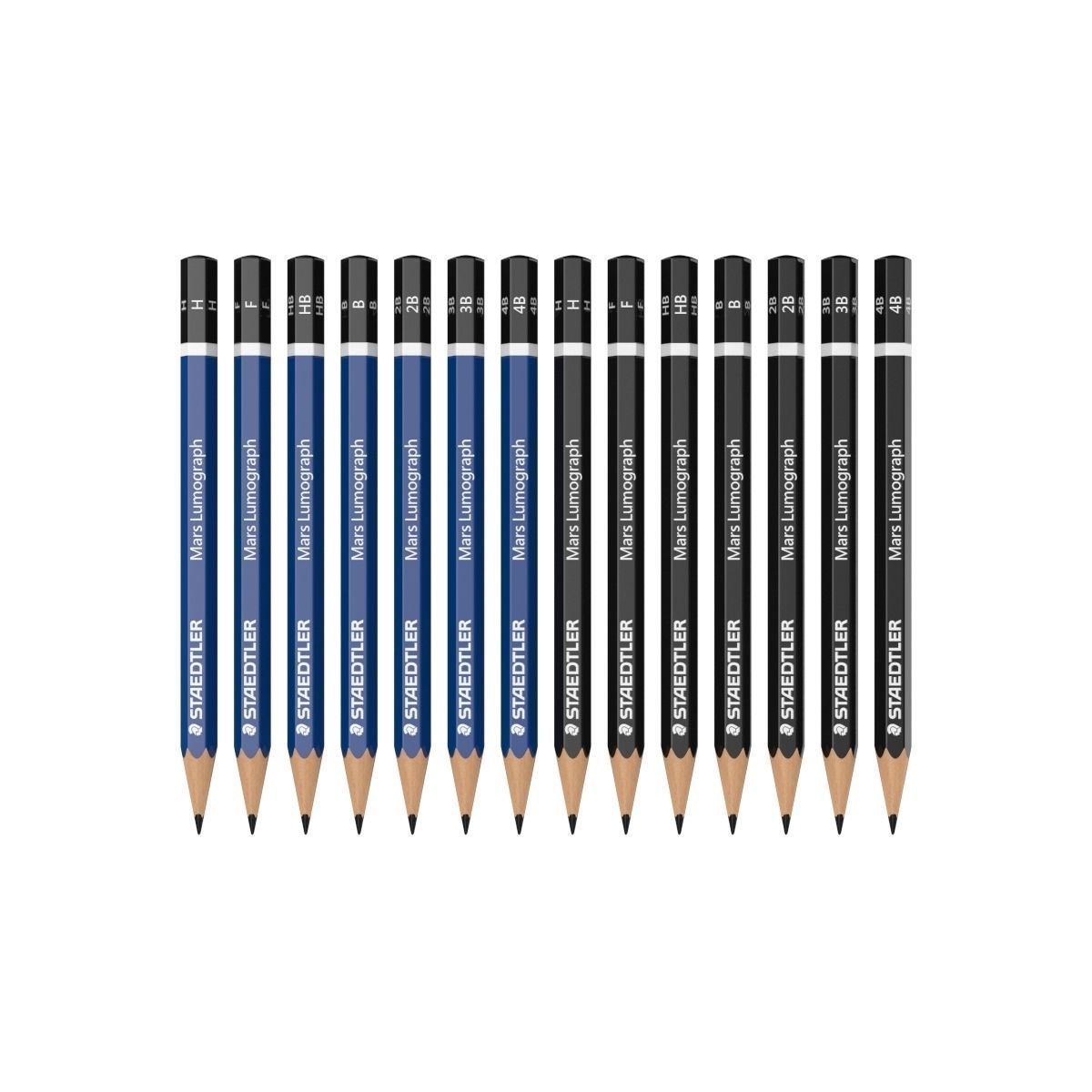 Pencil Set - Black - Blue 3D model_4