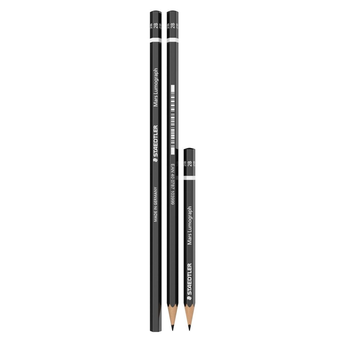 Pencil Set - Black - Blue 3D model_7