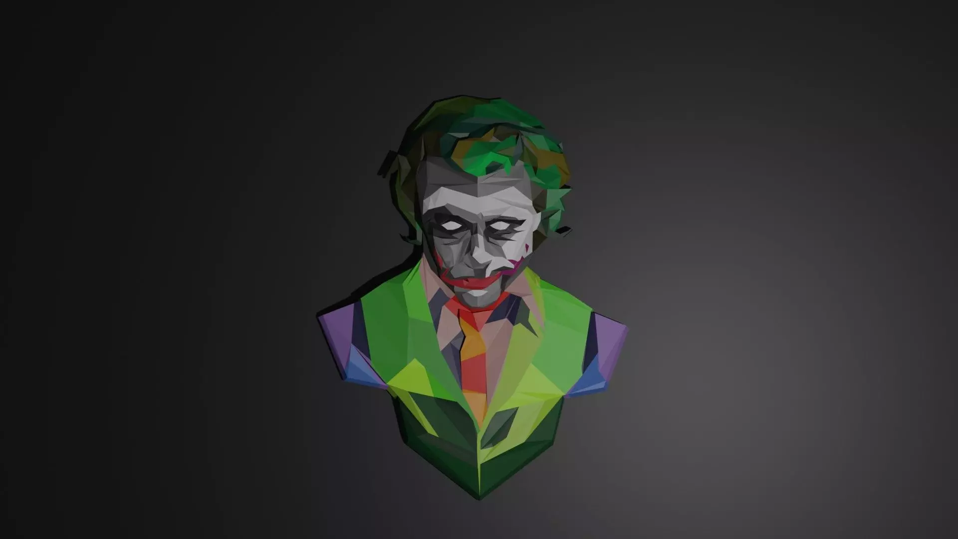 joker lowpoly 3d model 3D print model_0