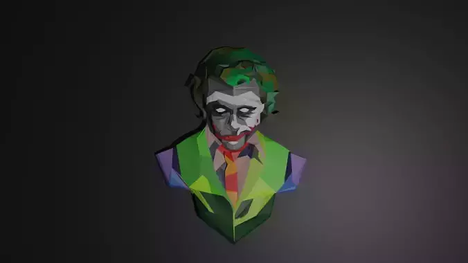 joker lowpoly 3d model