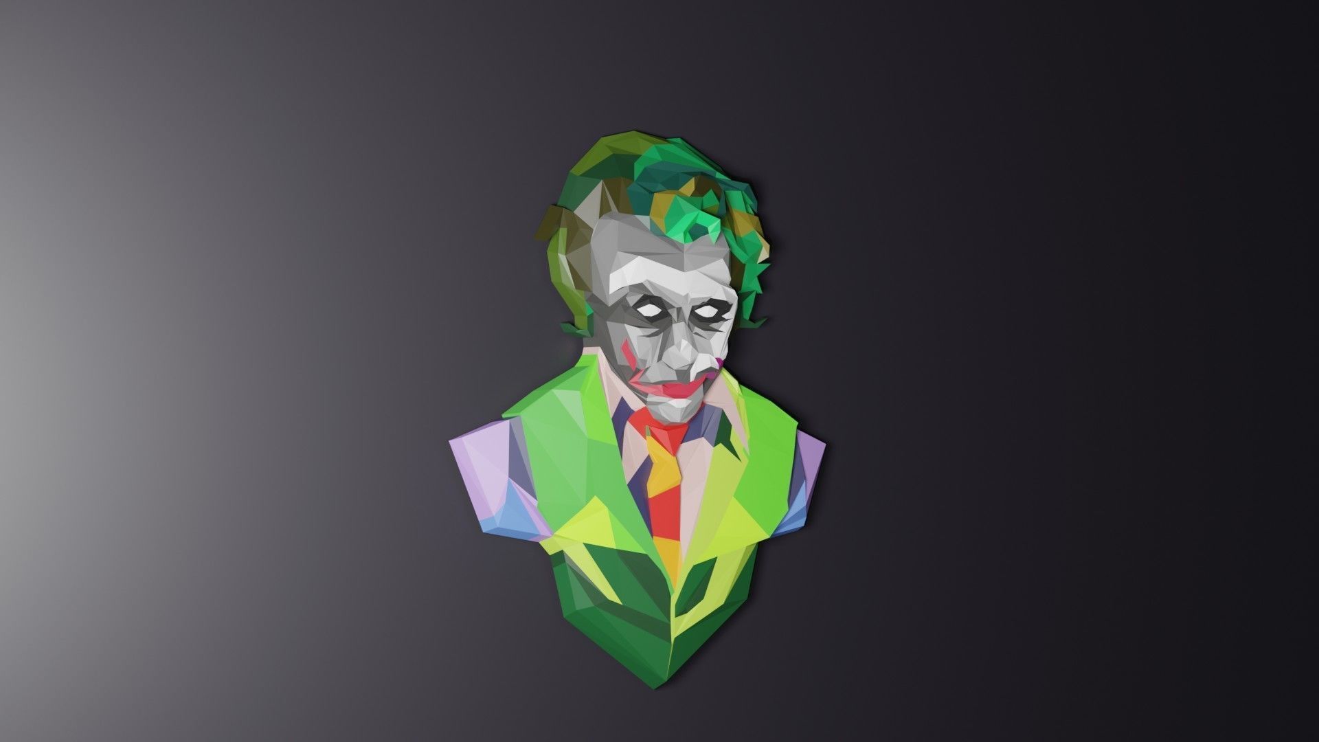 joker lowpoly 3d model 3D print model_1