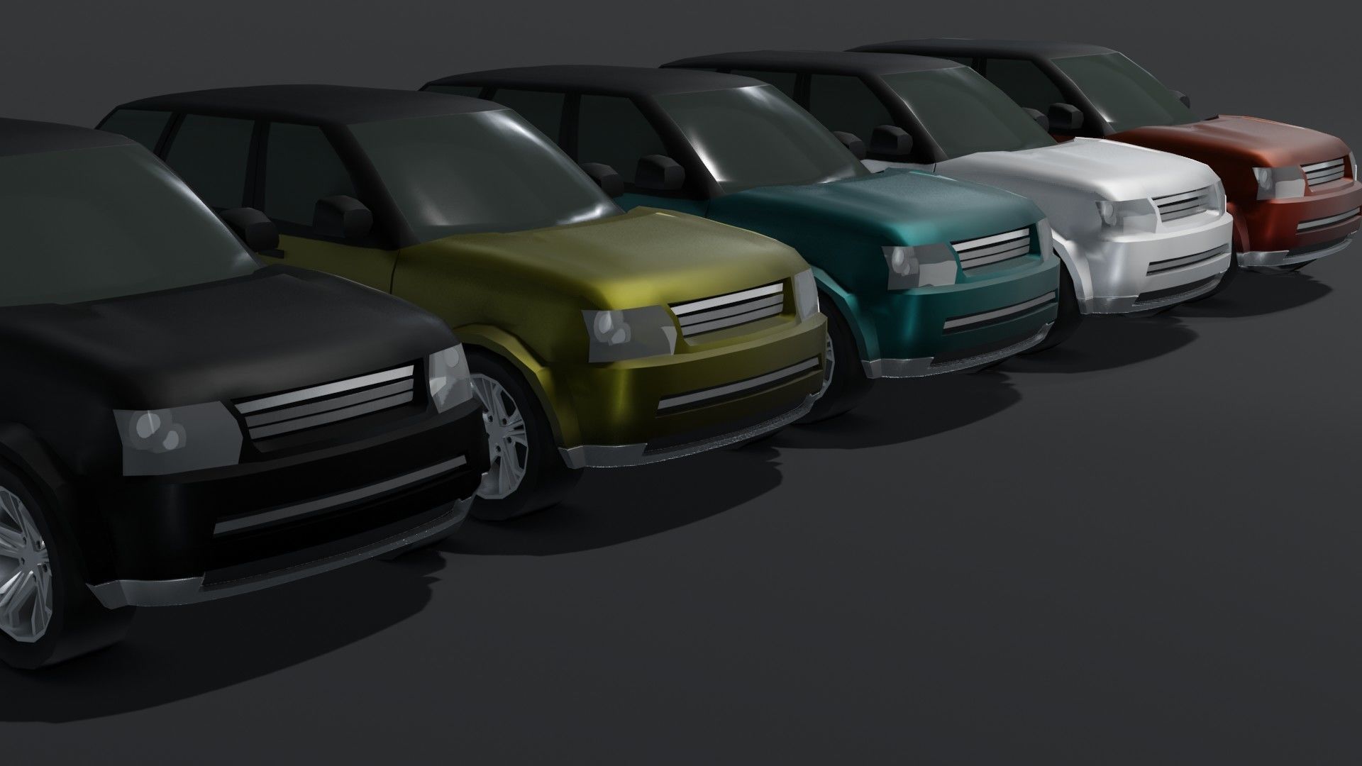 SUV Car Generic Low-poly 3D model_18