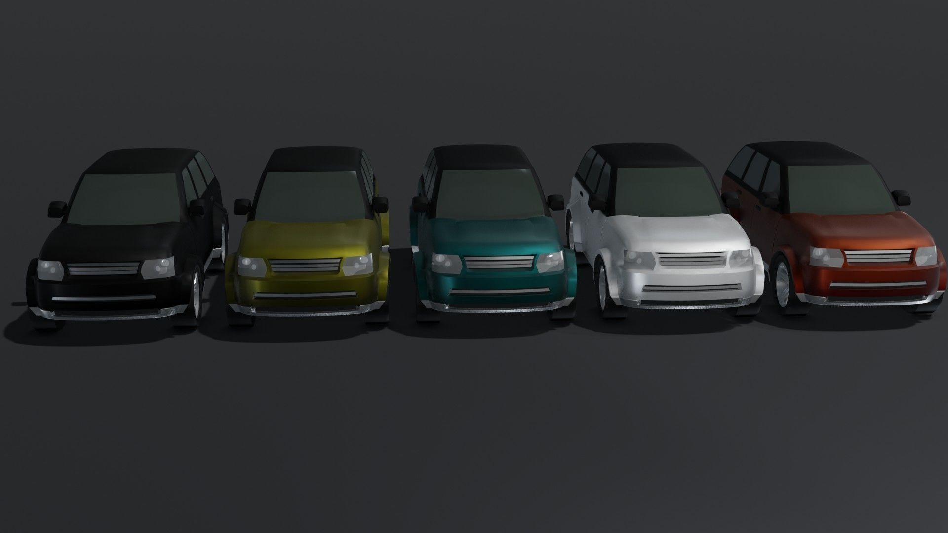 SUV Car Generic Low-poly 3D model_15