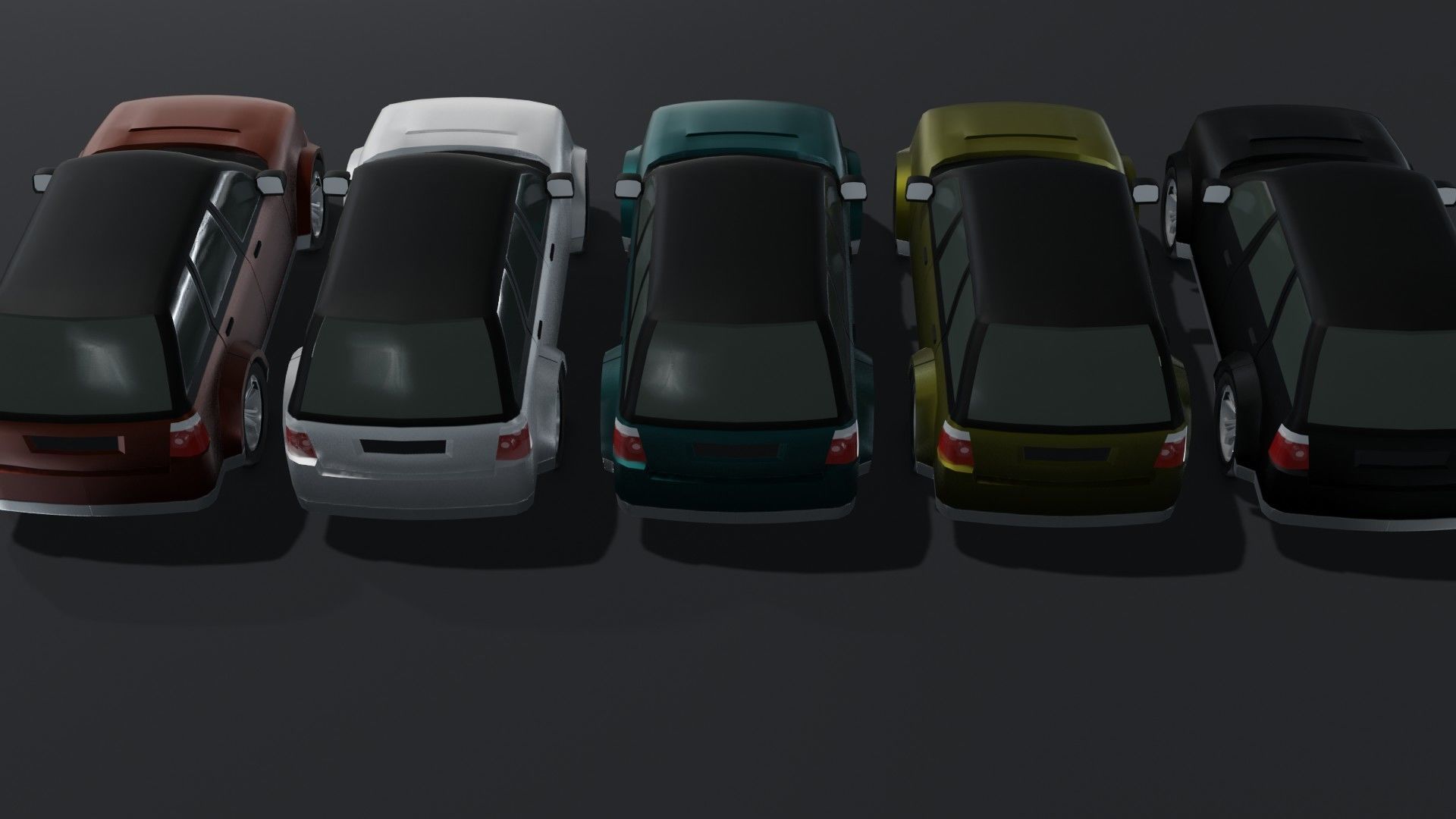 SUV Car Generic Low-poly 3D model_16