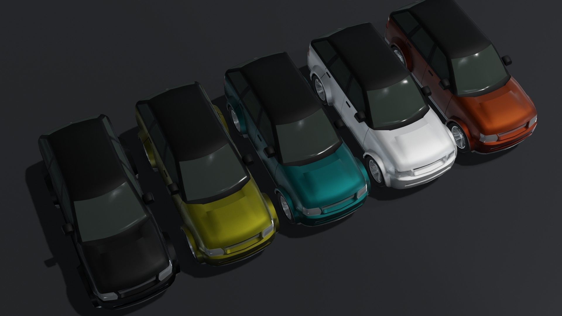 SUV Car Generic Low-poly 3D model_5