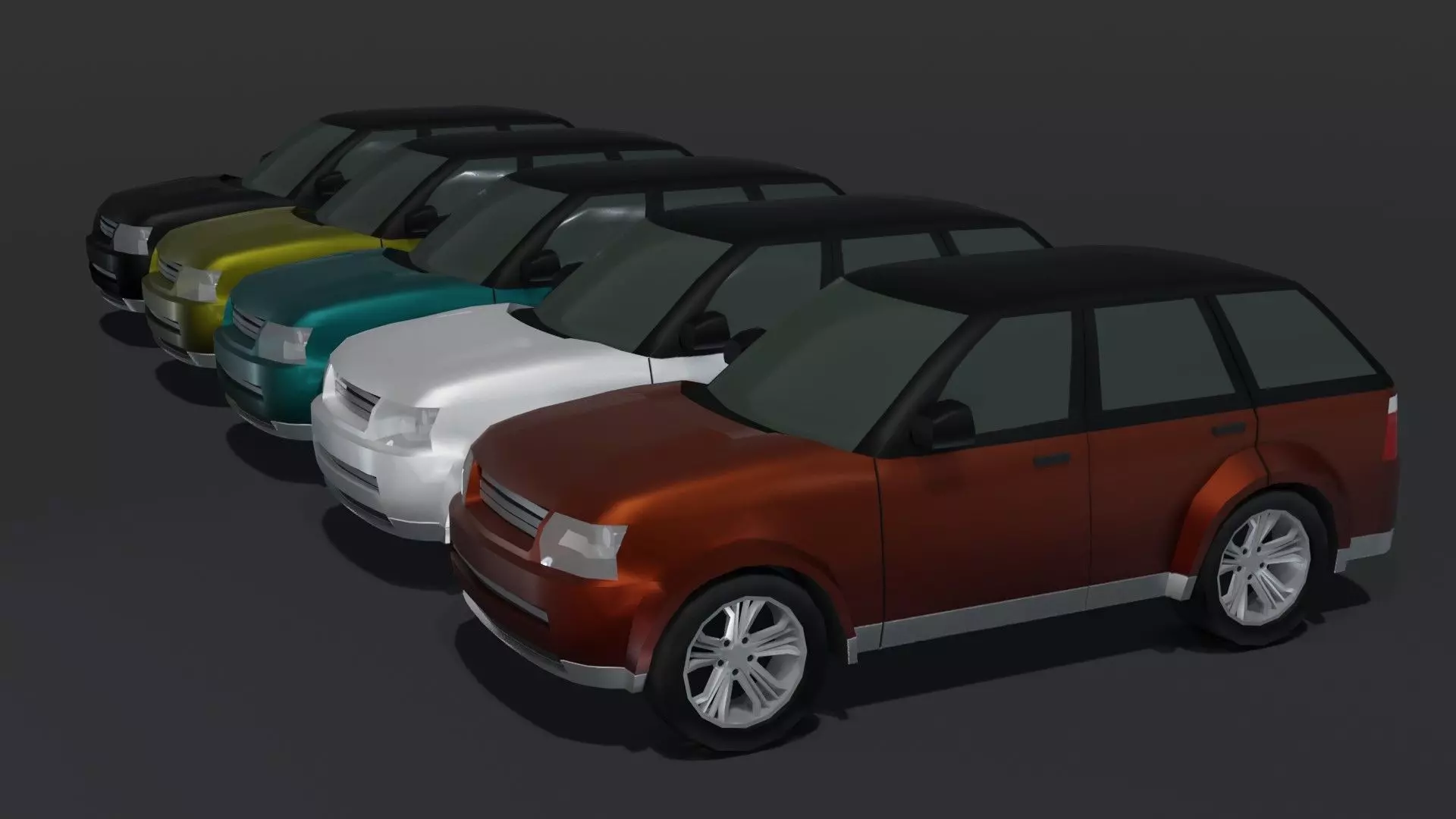 SUV Car Generic Low-poly 3D model_0