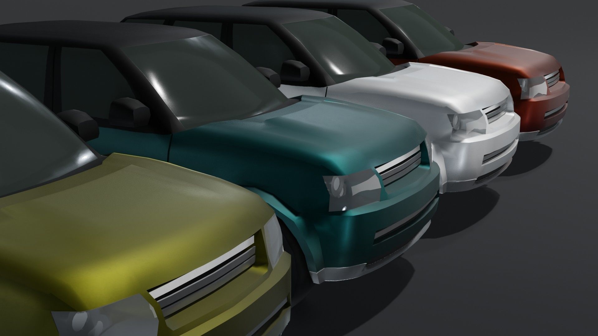 SUV Car Generic Low-poly 3D model_11