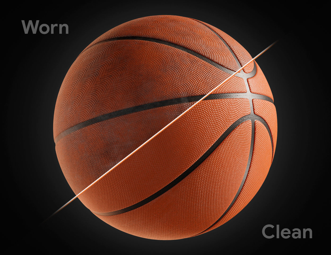 Basketball ball 3D model_1