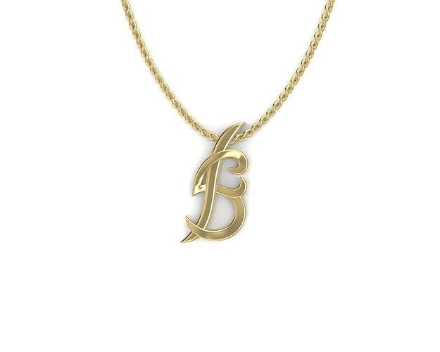 Pendant B letter 3D print model