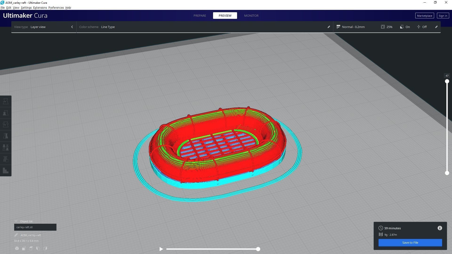 Carley raft - Personal license - 1-72 scale 3D print model_4