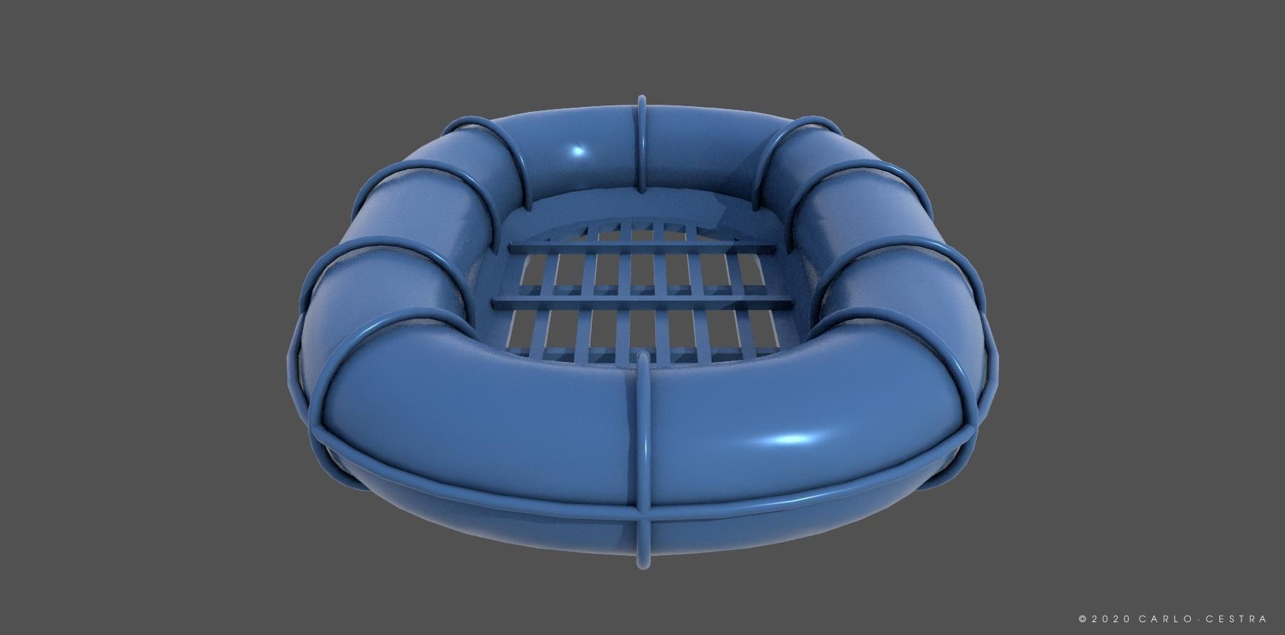 Carley raft - Personal license - 1-72 scale 3D print model_2