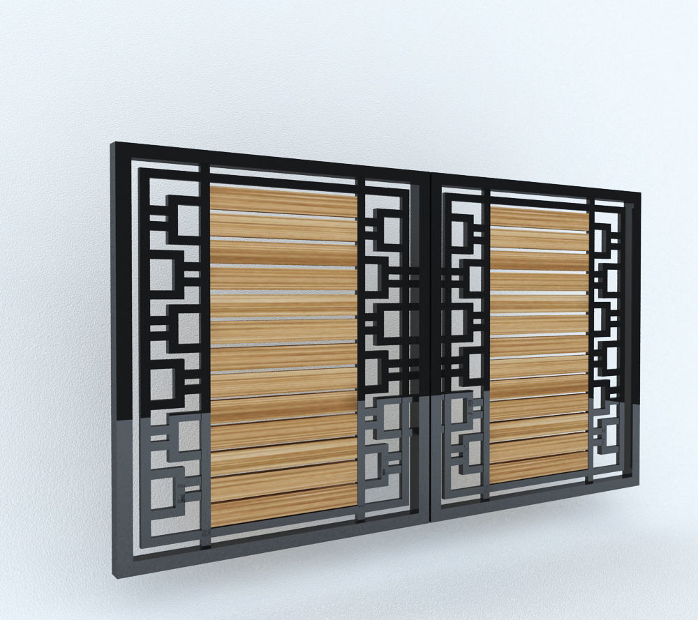 Mild Steel Gate For Main Entrance 3D model CGTrader