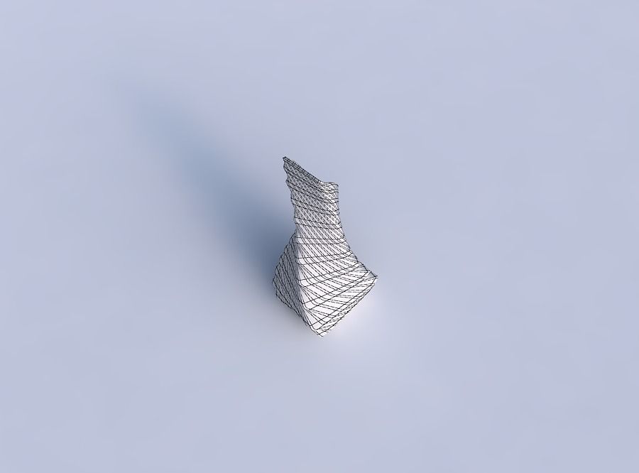 Vase twisted top bent quadratic 2 with sections and twisted l... 3D print model_6