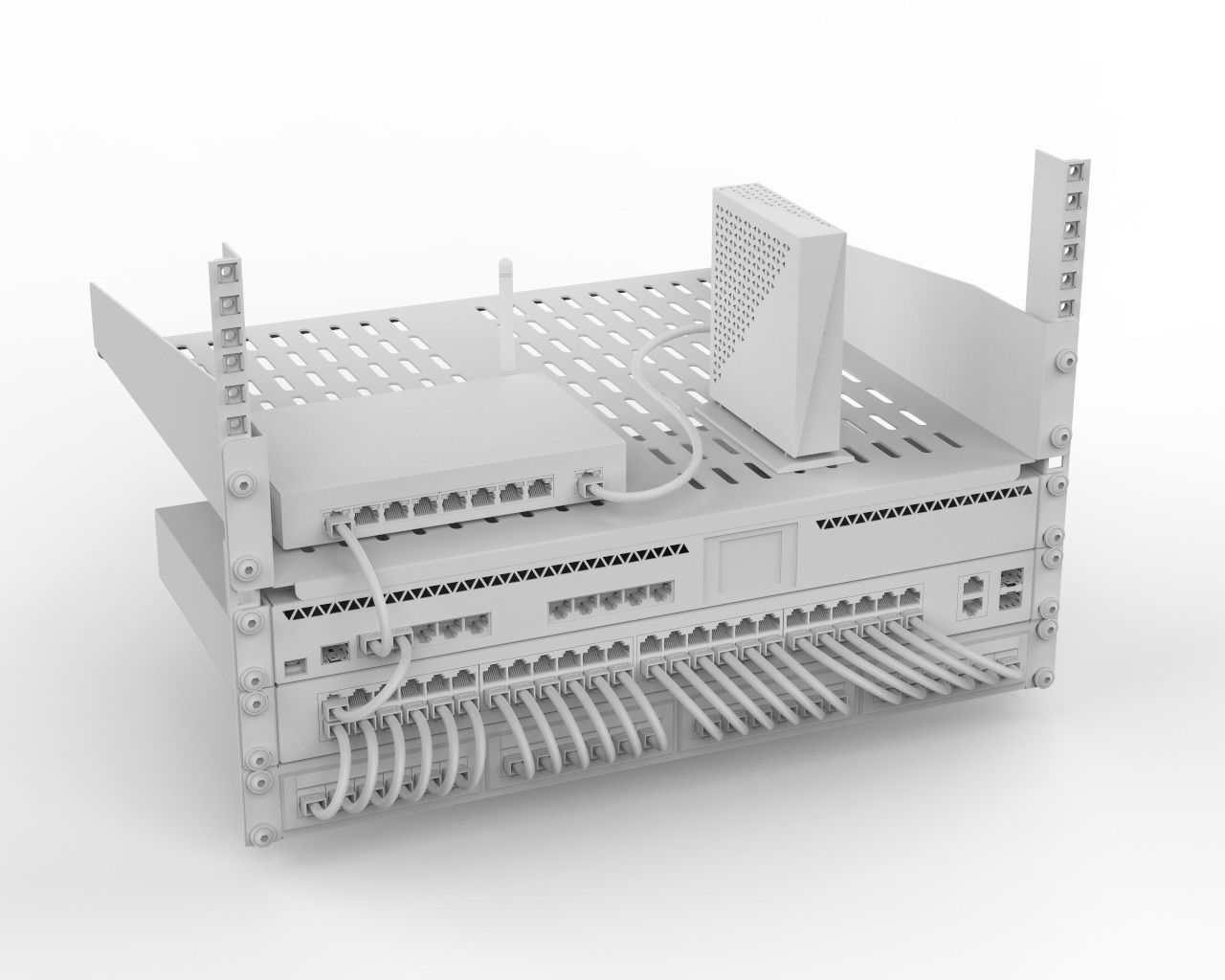 Home Network Setup 3D model_1