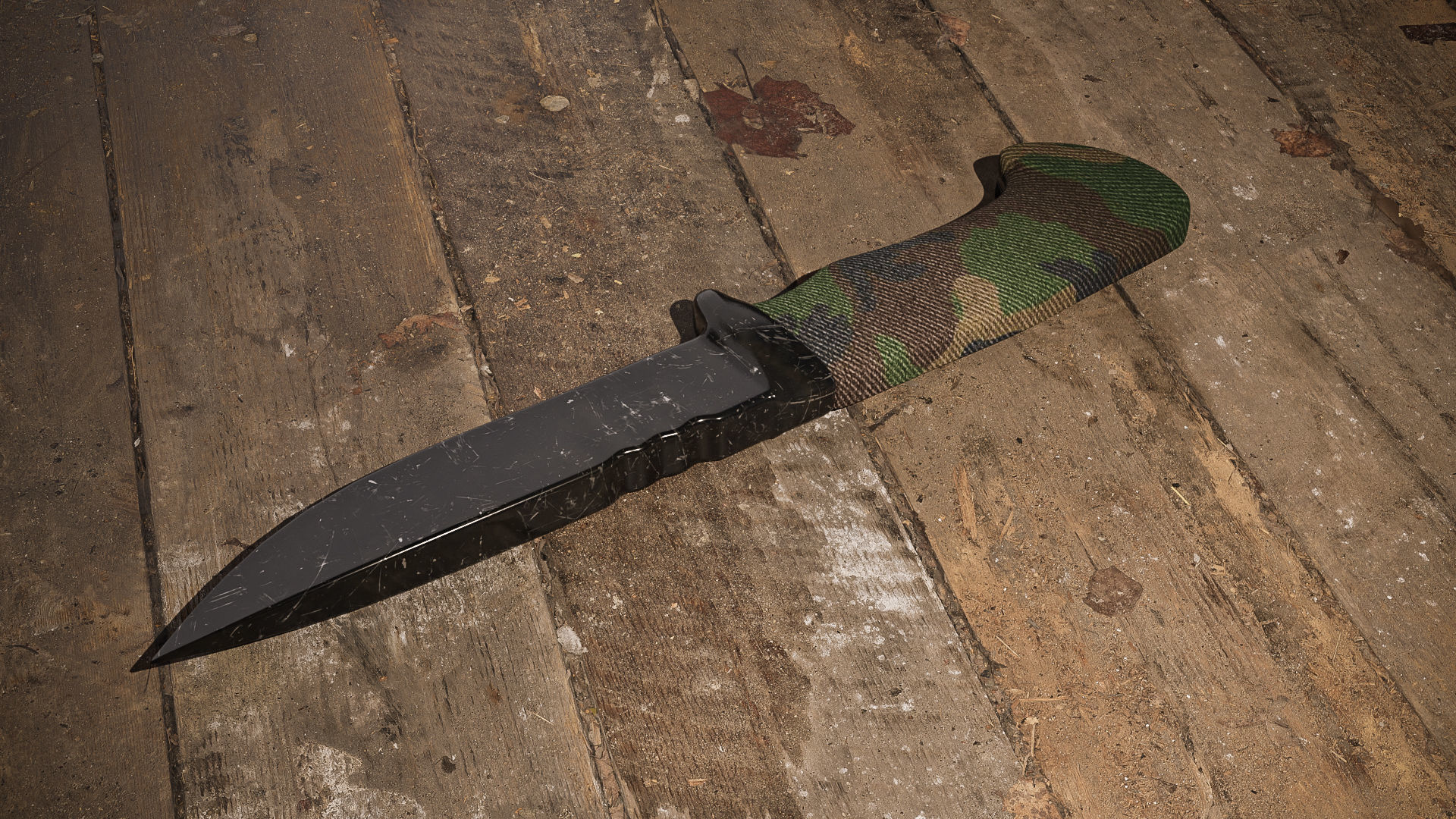 A Survival - Hunting Knife 3D model_2