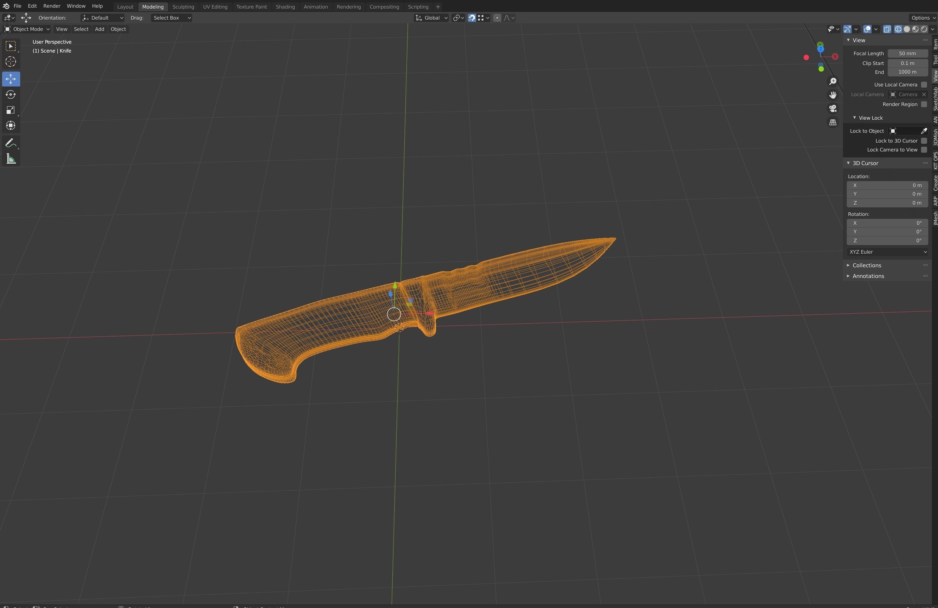 A Survival - Hunting Knife 3D model_3
